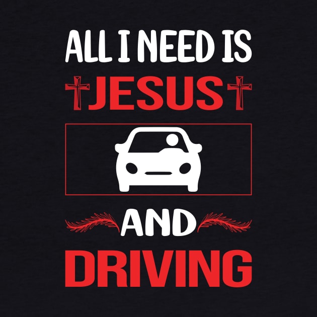 Funny Jesus Driving Driver by Happy Life